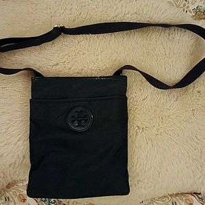 Dark blue nylon Tory Burch bag